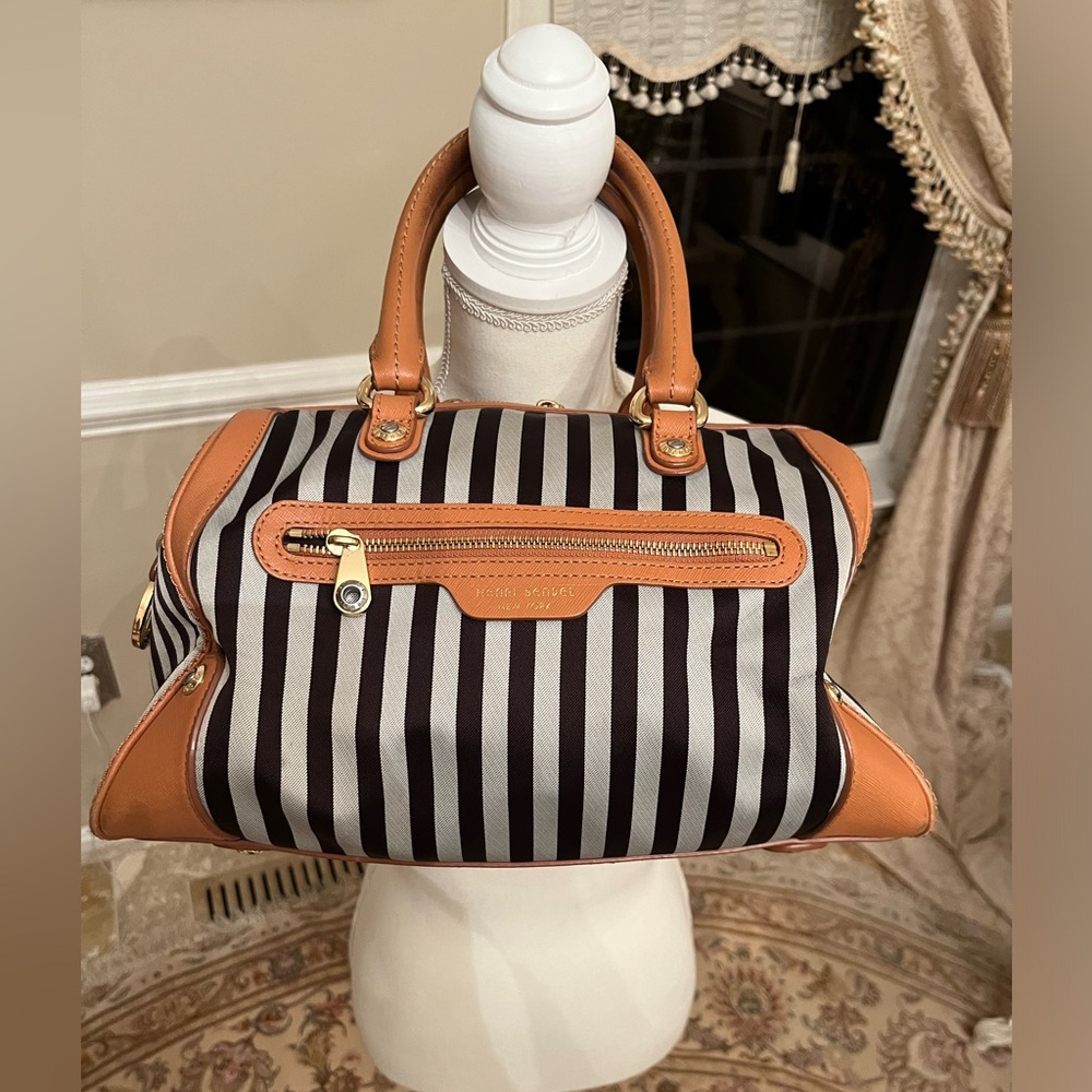Henri Bendel brown striped vintage purse